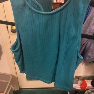 Teal Sleeveless Women's Top